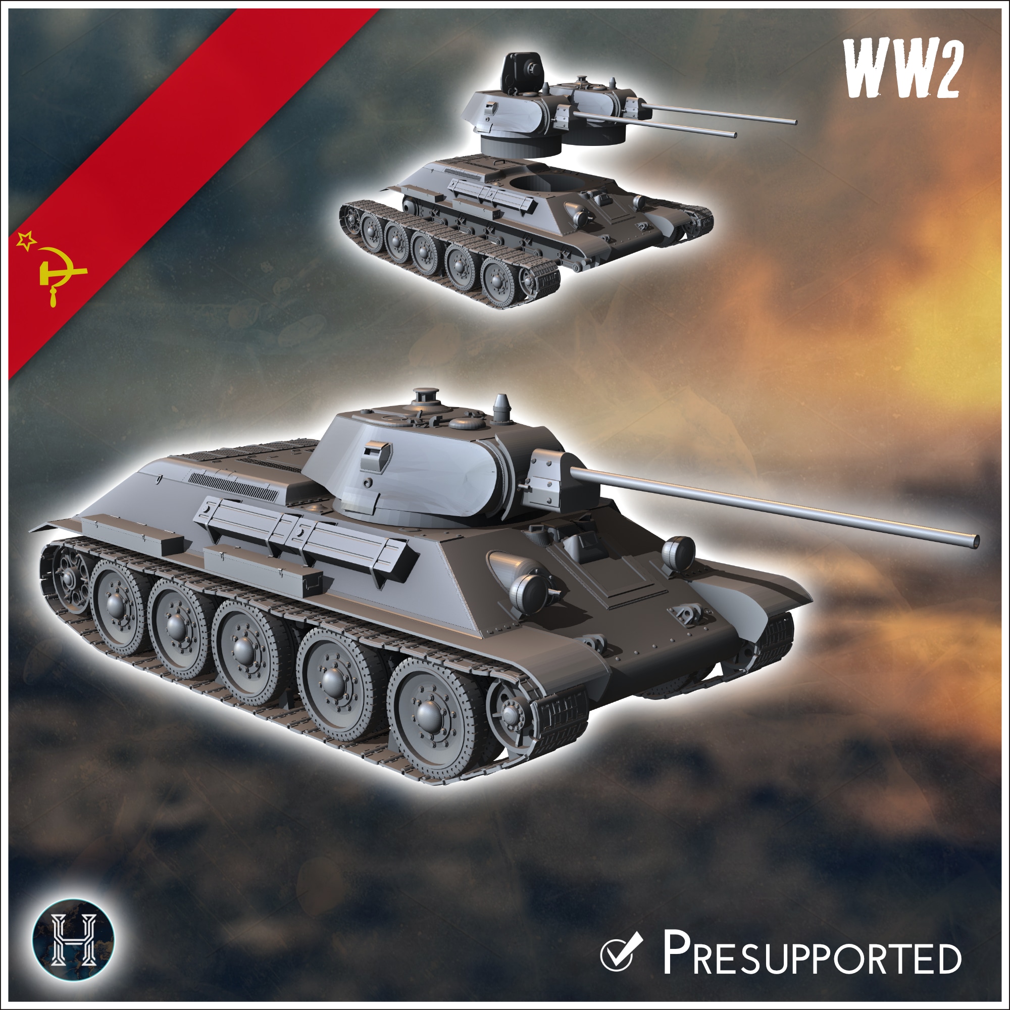 T-34-57 M1941 - Soviet army WW2 Second World East front Ostfront RPG Mini Hobby